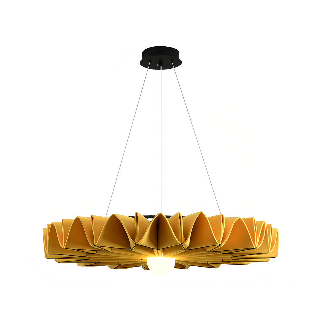 Hush acoustic felt pendant light golden