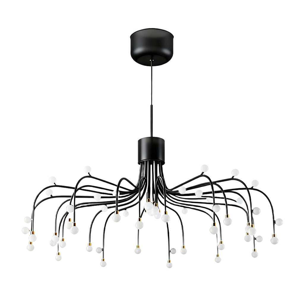 Retro Modern Adjustable Chandelier Iron and Acrylic LED Ceiling Light