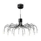 Retro Modern Adjustable Chandelier Iron and Acrylic LED Ceiling Light
