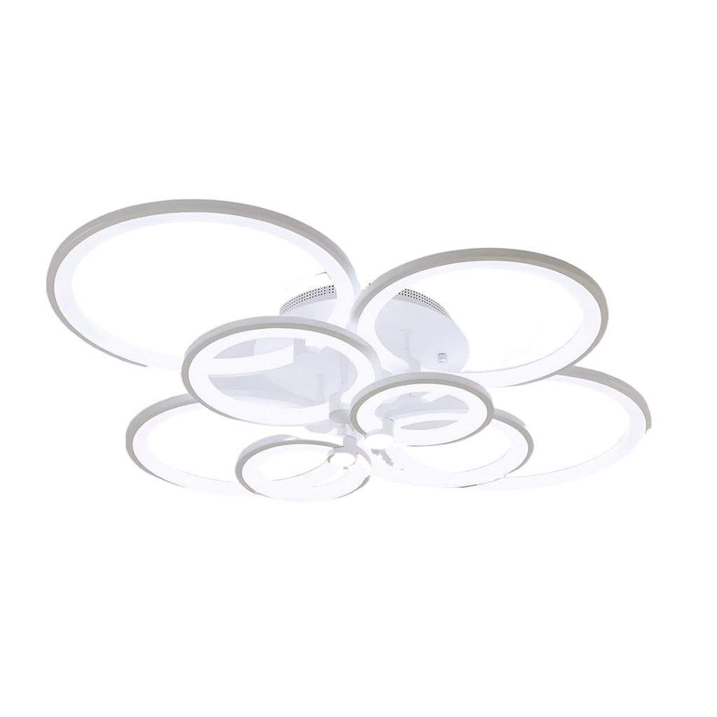 Ripple Overlapping Ring LED Ceiling Light Modern Semi Flush Mount for Low Ceilings