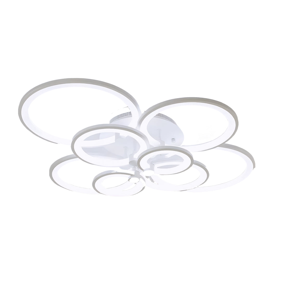 Ripple Overlapping Ring LED Ceiling Light Modern Semi Flush Mount for Low Ceilings