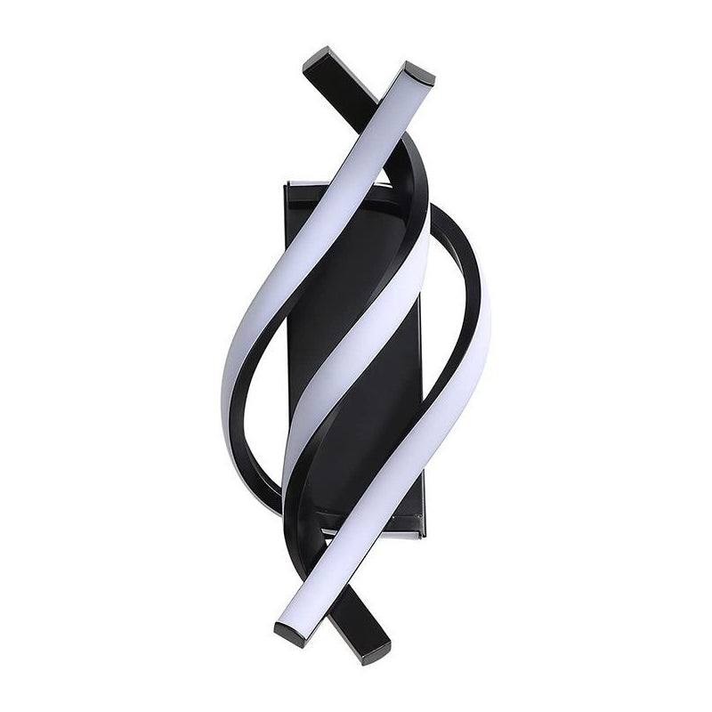 Coil Spiral Wall Sconce Modern Minimalist LED Wall Light in Black or White