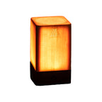 Pine Wood Cube Night Light Cordless LED Touch Lamp with Dimmable Glow