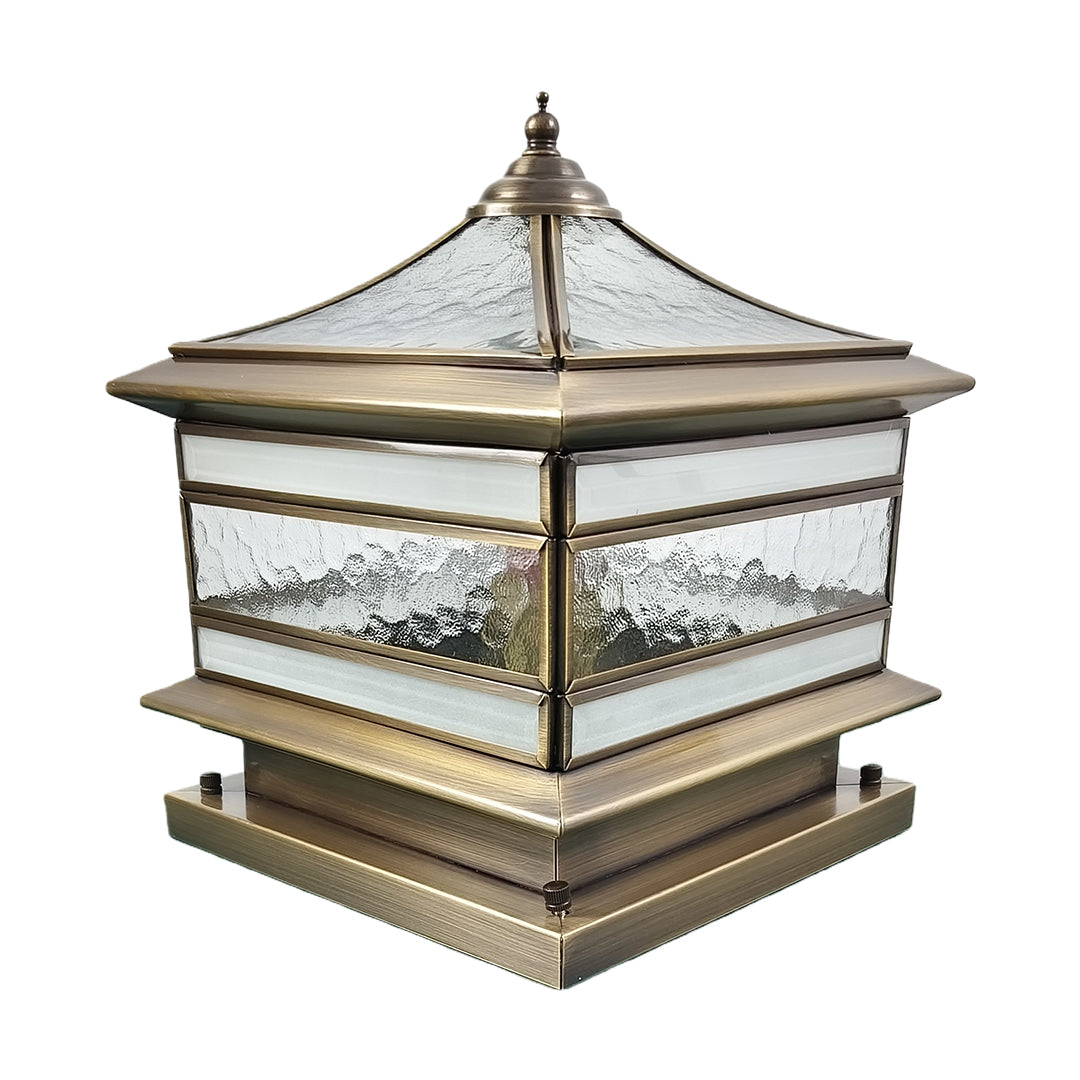 Aurum brass pillar light on white background