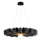 Hush acoustic felt pendant light black floral