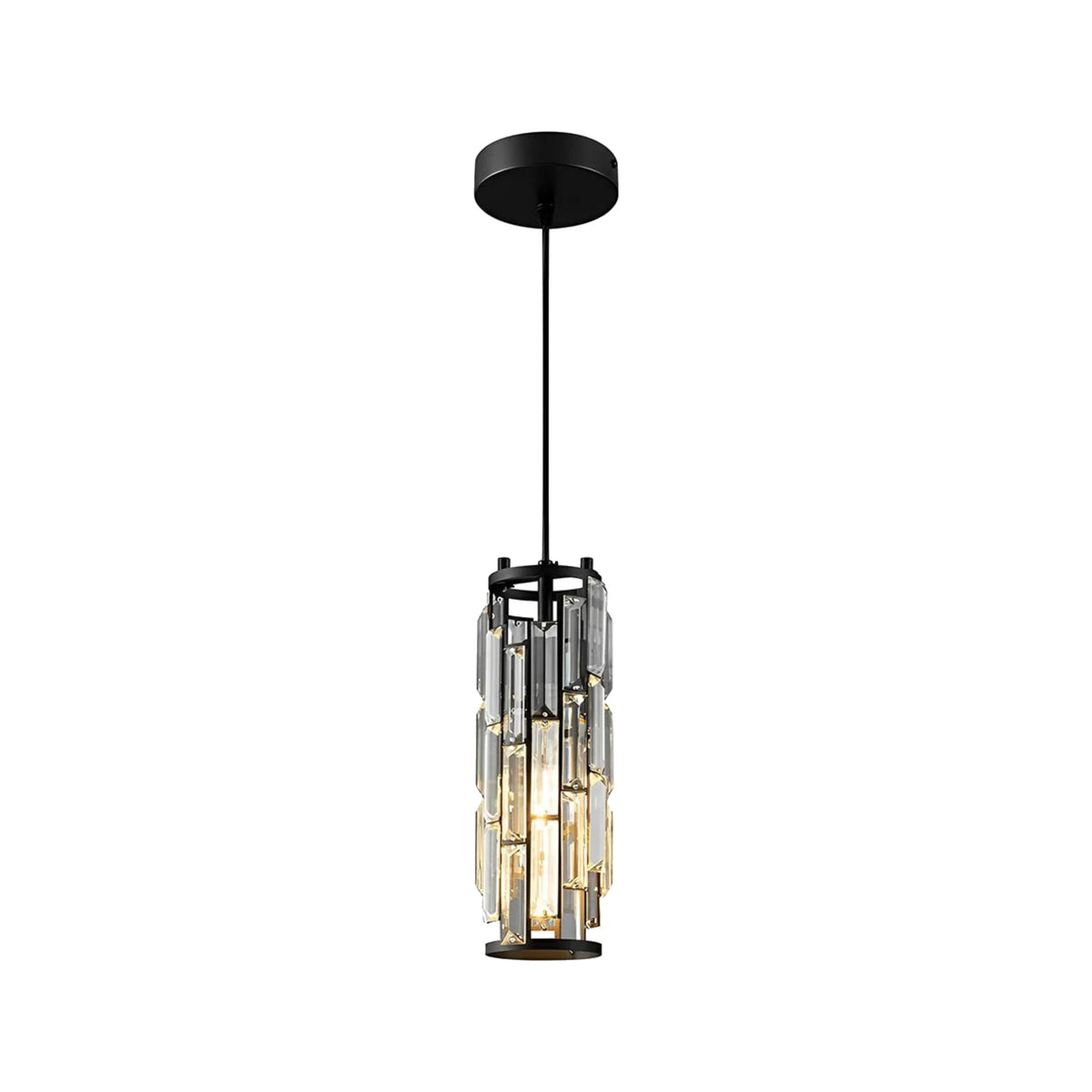 Vela mini crystal pendant light black 1-light