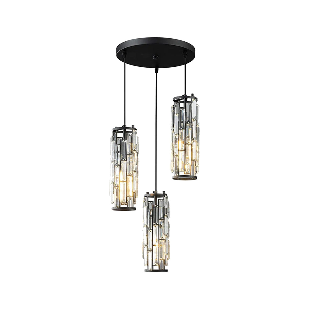 Vela mini crystal pendant light black 3-light