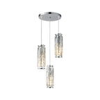 Vela mini crystal pendant light chrome 3-light