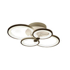Ripple Overlapping Ring LED Ceiling Light Modern Semi Flush Mount for Low Ceilings